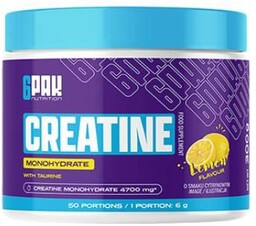6Pak Nutrition Creatine Monohydrate smak cytrynowy, 300 g