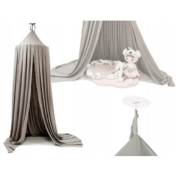 Baldachim kurtyna namiot tipi wiszący szary