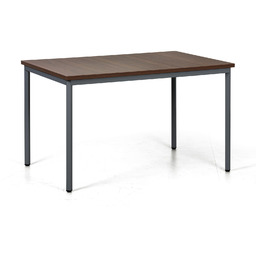 Stół jadalniany TRIVIA, 120x80 cm, ciemnoszara podstawa, orzech