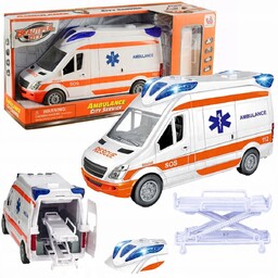 Ambulans Karetka Pogotowia Auto z Dźwięk Pogotowie Światło