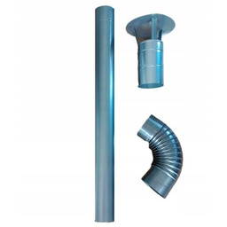 Zestaw kominowy dymny piecowy fi 130mm rura kolano