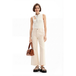 Desigual Spodnie dżinsowe culotte cropped