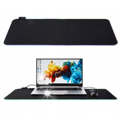 DUŻA GAMINGOWA PODKŁADKA POD MYSZKĘ RGB XXL PODŚWIETLANA