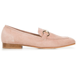 Damskie mokasyny zamszowe z kwadratowym noskiem i wędzidłem