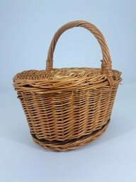 Kosz piknikowy z wikliny "owalny" - mały 35x26x30