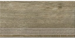 Gres szkliwiony stopnica WOODEN SOUL brown mat 29,7x59,8