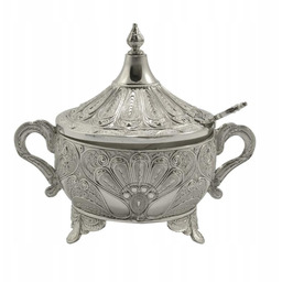 Cukiernica plater/srebro/szkło 14cm 466-8436