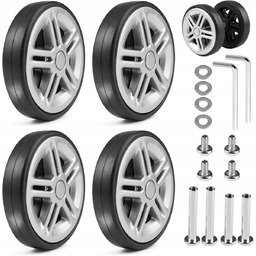 KÓŁKA DO WALIZKI ZAPASOWE ODPORNE ZESTAW NAPRAWCZY CZARNY