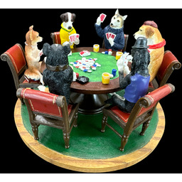 rzeźba figurka PSY GRAJĄCE W POKERA VERONESE (WU76238YA)