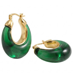 Kolczyki Damskie Kolczyki Złote Podkowa Stal Szlachetna Kolczyki