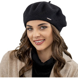 Vivisence 7073 Czarny Uni Nakrycie Głowy Beret