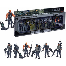 Duży Zestaw Figurki Swat Żołnierze + Wyposażenie 6