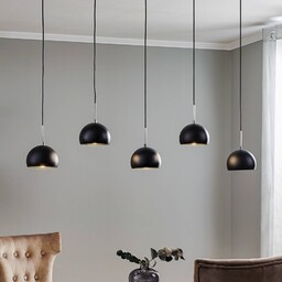Luminex Lampa wisząca Cool, 5-punktowa, czarna