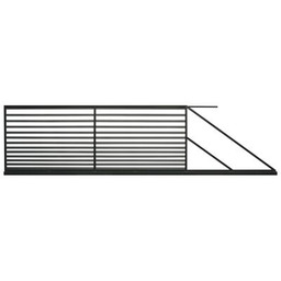 Brama przesuwna Daniel ocynk czarny struktura 400 x