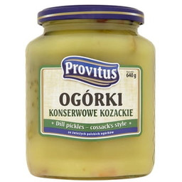 Ogórki konserwowe Kozackie - ogóki w zalewie musztardowej
