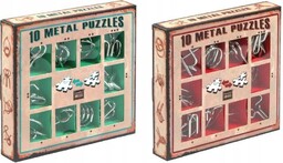20 Łamigłówek Metalowych czerwony zielony zestaw Puzzles puzzle