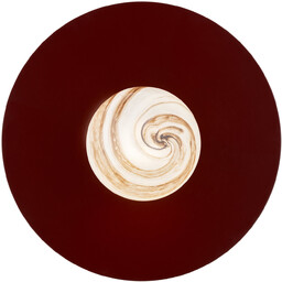 Kinkiet/plafon okrągły brązowy z marmurem PIAVA 8446 -