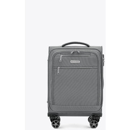 Walizka kabinowa miękka z poliestru szara