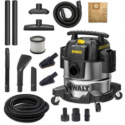 Dewalt Odkurzacz Przemysłowy Bezworkowy Inox Set Do Czyszczenia