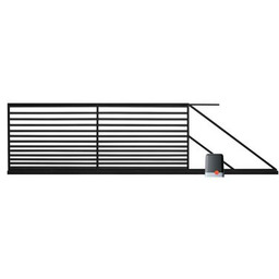 Brama przesuwna Daniel ocynk czarny struktura 400 x