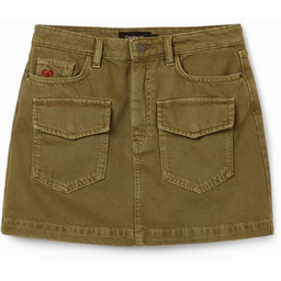 Desigual Spódnica mini z denimu z kieszeniami