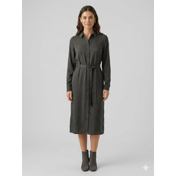 VERO MODA ELEGANCKA SUKIENKA KOSZULOWA Z PASKIEM
