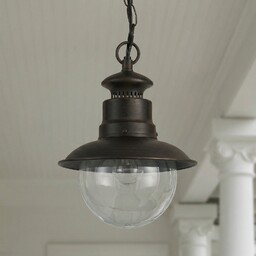 Zewnętrzna Lampa Lindby, Eddie, ściemnialny, brąz rdzawy, balkon,