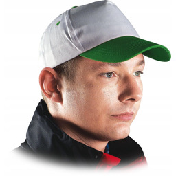 CZ - Czapka z daszkiem - biało-zielony 57-61