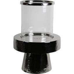 AM-Design Lampion aluminiowy/szkło, srebrny, 33 x 33 x