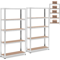 Regał magazynowy metalowy 5 półek 875kg 90x30 x