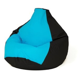 GO GIFT Pufa worek Grusza XXL Czarno-niebieski 140