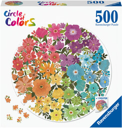 Ravensburger, puzzle, Paleta kolorów, Kwiaty, 500 el.