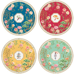 4 x Talerz Komplet Talerzy Zestaw kolorowe 19