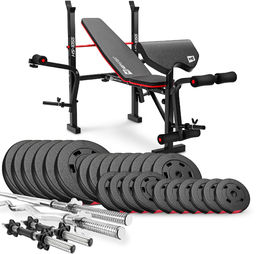 Zestaw kulturystyczny Premium 135kg z ławką hs-1055