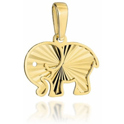 Zawieszka Złota Diamentowany Słonik pr 585
