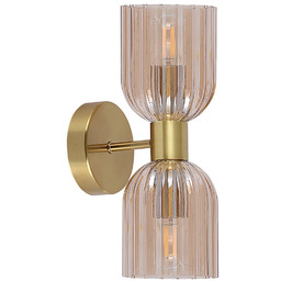 Podwójny kinkiet Piega bursztynowy 2xE14 LP-939/2W amber -