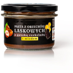 Pasta z orzechów laskowych z gorzką czekoladą