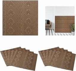 Relaxdays Panele ścienne, zestaw 10 sztuk, samoprzylepne,
