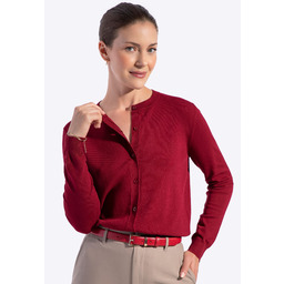 Kardigan damski klasyczny bordowy