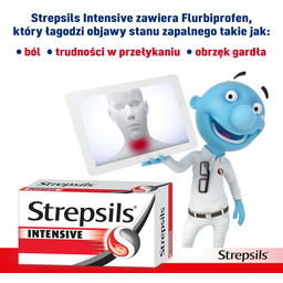 Strepsils Intensive na silny ból gardła, 24 tabletki