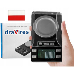 Elektroniczna Waga Jubilerska draVires 20g/0.001g Przenośna naklejka