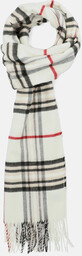 Szal Biały w Kratę Tartan Unisex