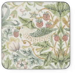 PODKŁADKI KORKOWE PIMPERNEL Strawberry Thief Green by William