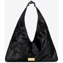 Torebka na ramię ze skóry naturalnej z włosiem