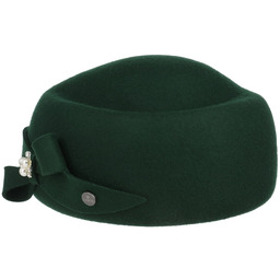 Kapelusz Wełniany Valija Pillbox by Lierys, ciemnozielony, One