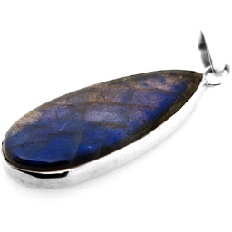 Labradoryt wisiorek oprawiony (ZAW10) Srebro [925]