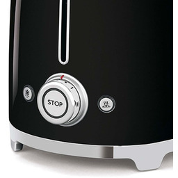 Smeg Toster TSF02BLEU czarny 4 kromek, metalowa obudowa