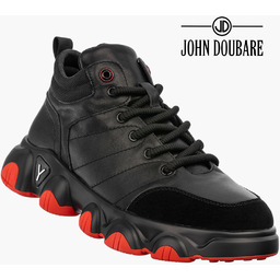 Sneakersy Męskie JOHN DOUBARE Buty Skórzane Za Kostkę