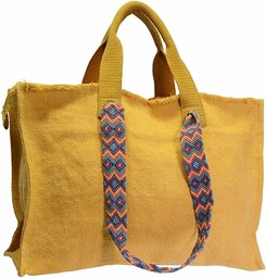 Vacchetti Giuseppe Torba Juta, Torebka Damska, Tekstylna, Żółta,