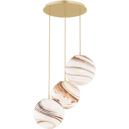 Lampa wisząca żyrandol ARUBA 6299 marmur i mosiądz